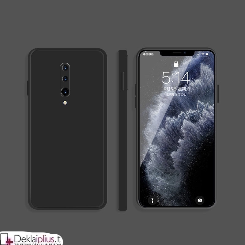 Liquid Air silikoninis juodas dėklas - su kameros apsauga (Oneplus 7 Pro) Liquid Air silikoninis juodas dėklas - su kameros apsauga (Oneplus 7 Pro)